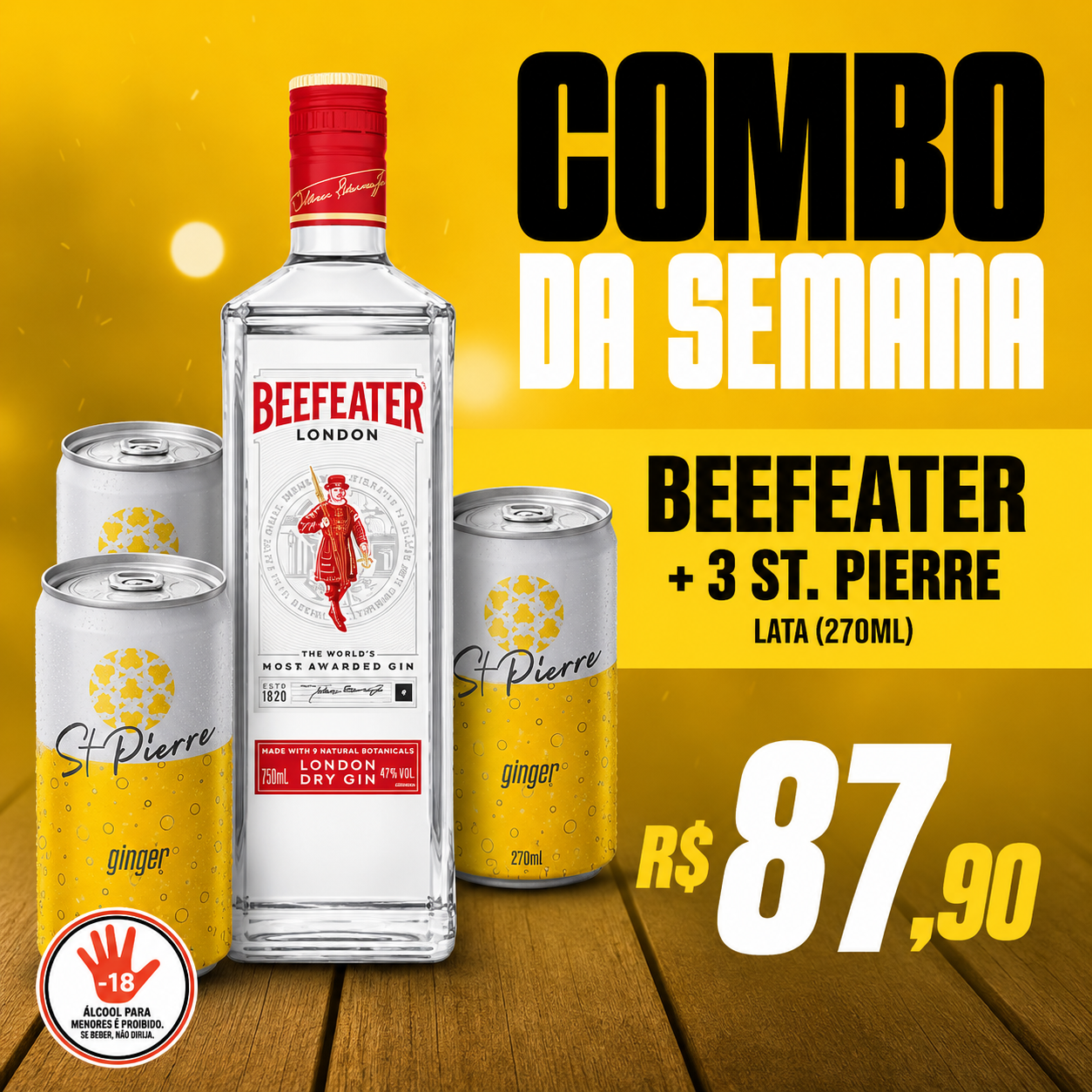 Combo Beefeater + Tônica