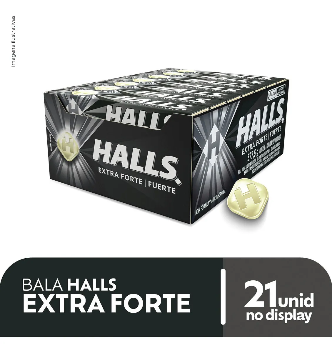 Halls Extra Forte - Caixa com 21 unidades