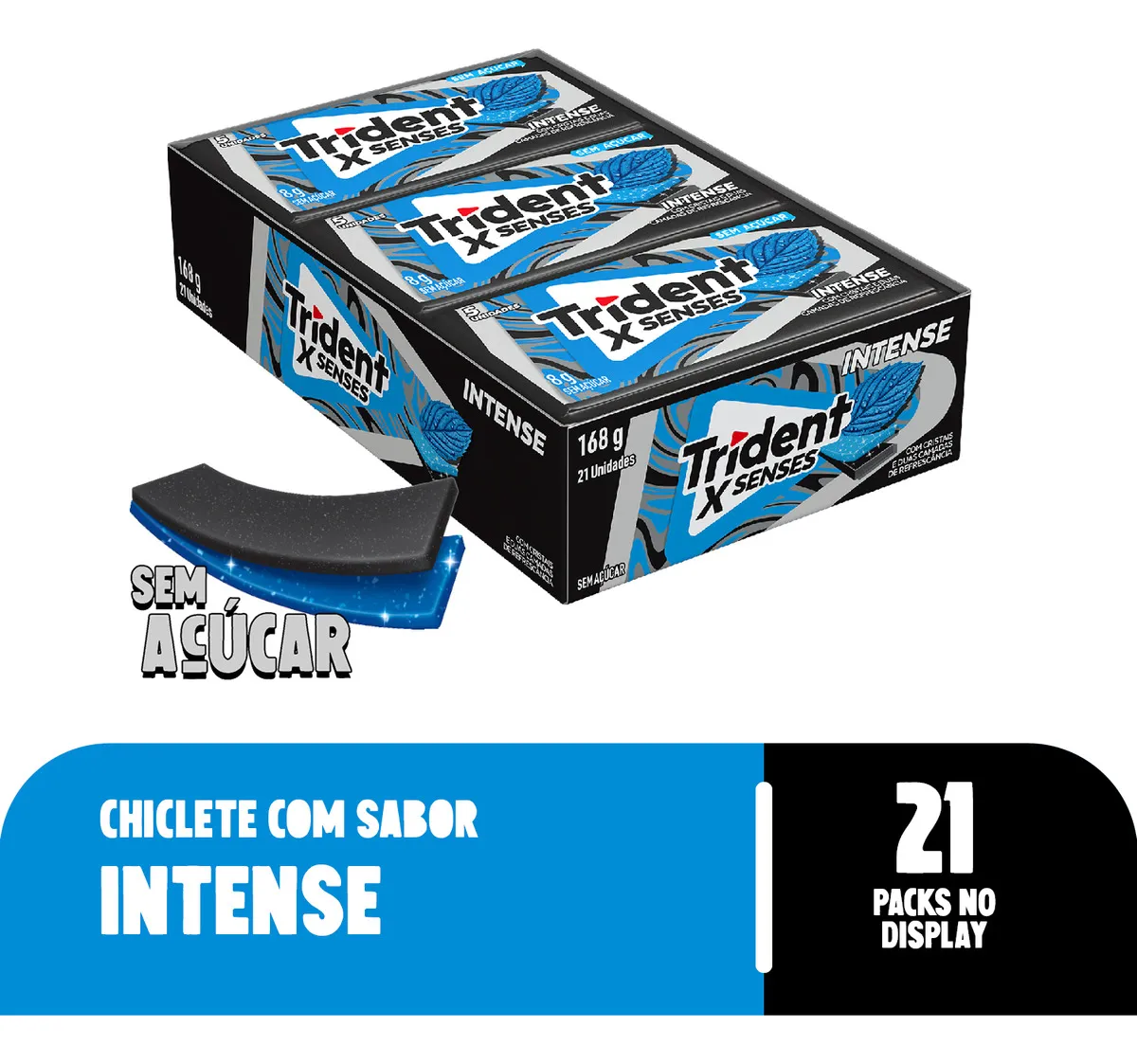 Trident Intense - Caixa com 21 unidades